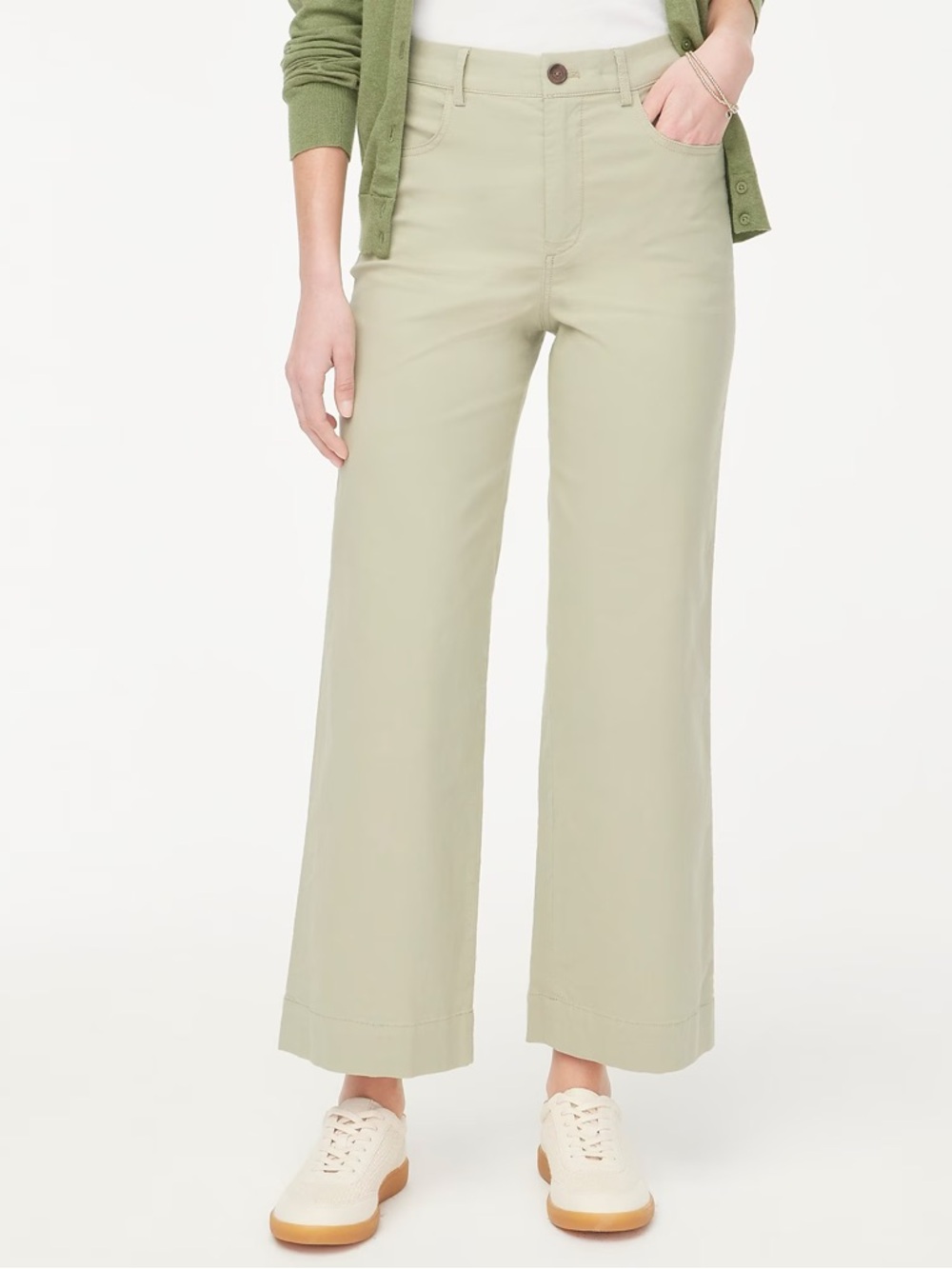 J. Crew Factory Ella High-rise Wide-leg Cropped Pant